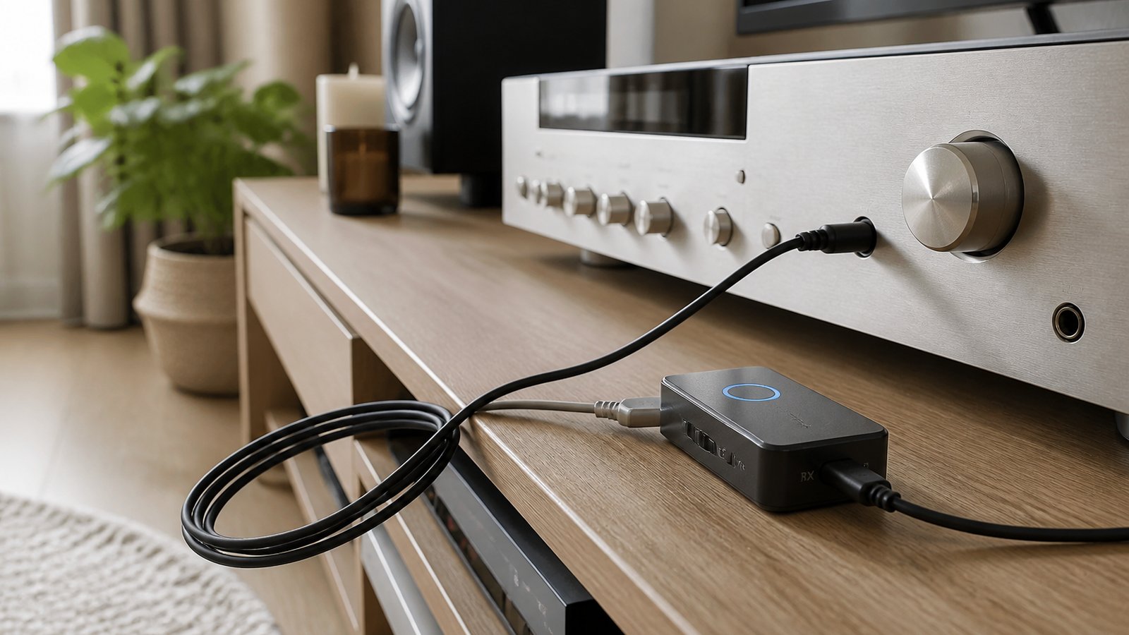 3.5 Mm Bluetooth Receiver For Home Stereo 3.5M Cable